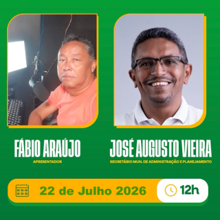 Secretário José Augusto Vieira é o Convidado "Nossa Terra News"